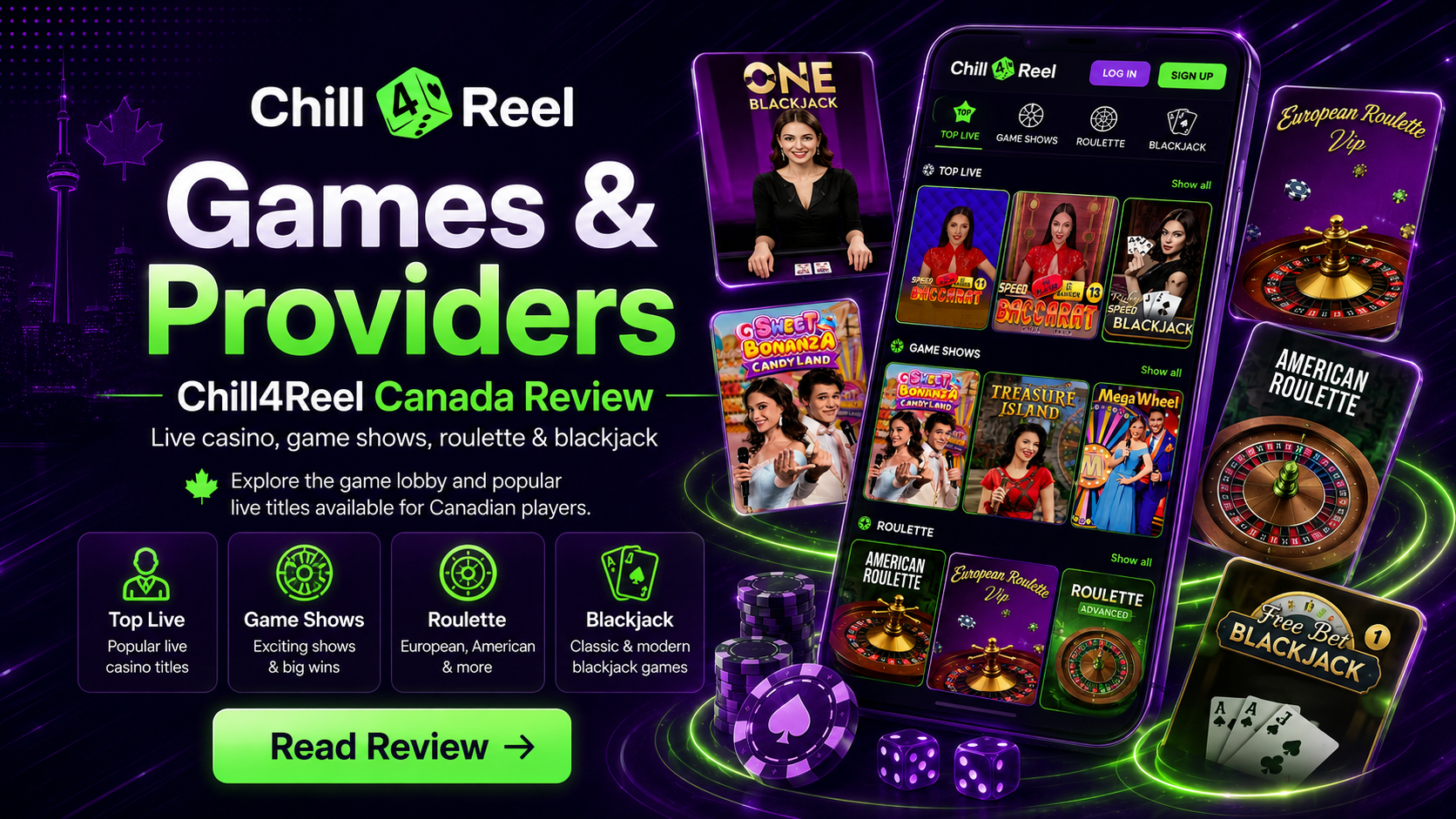 Chill4Reel Casino games and software providers