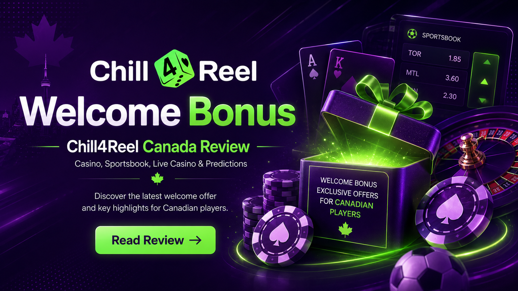 Chill4Reel Casino welcome bonus Canada