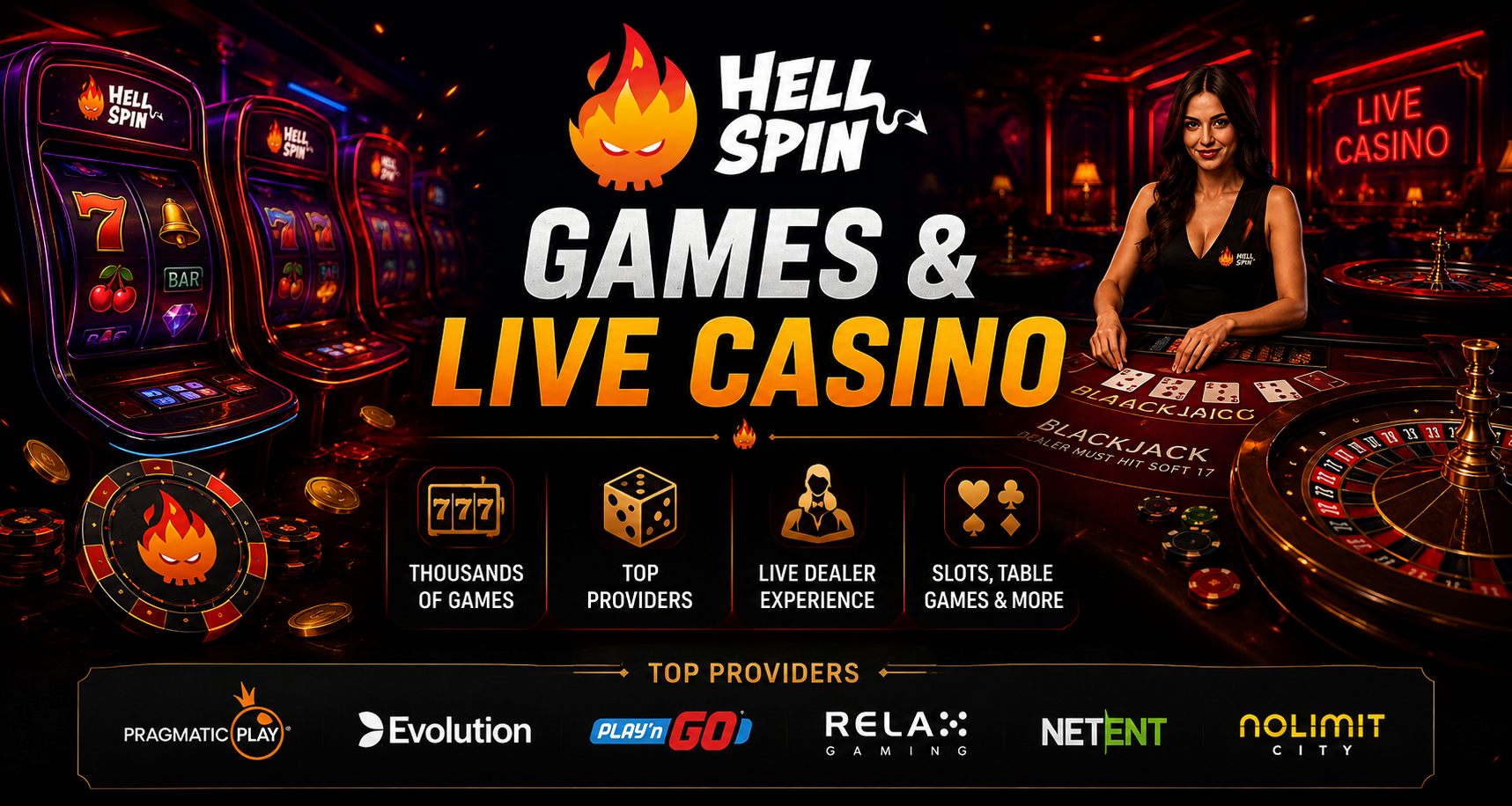 HellSpin games slots and live casino