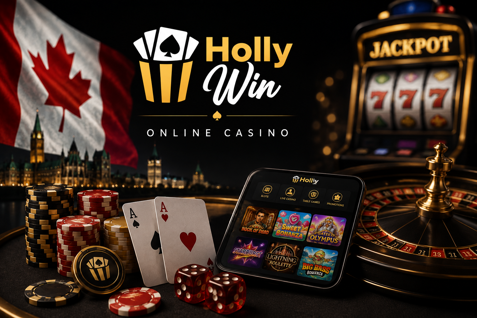 HollyWin Casino slots and casino games