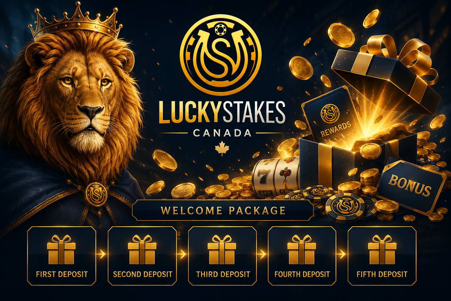 LuckyStakes Canada welcome bonuses