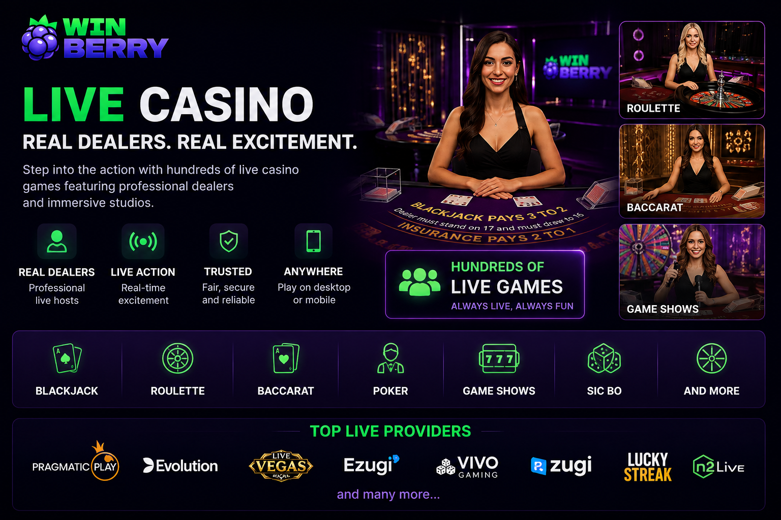 Winberry Casino live casino