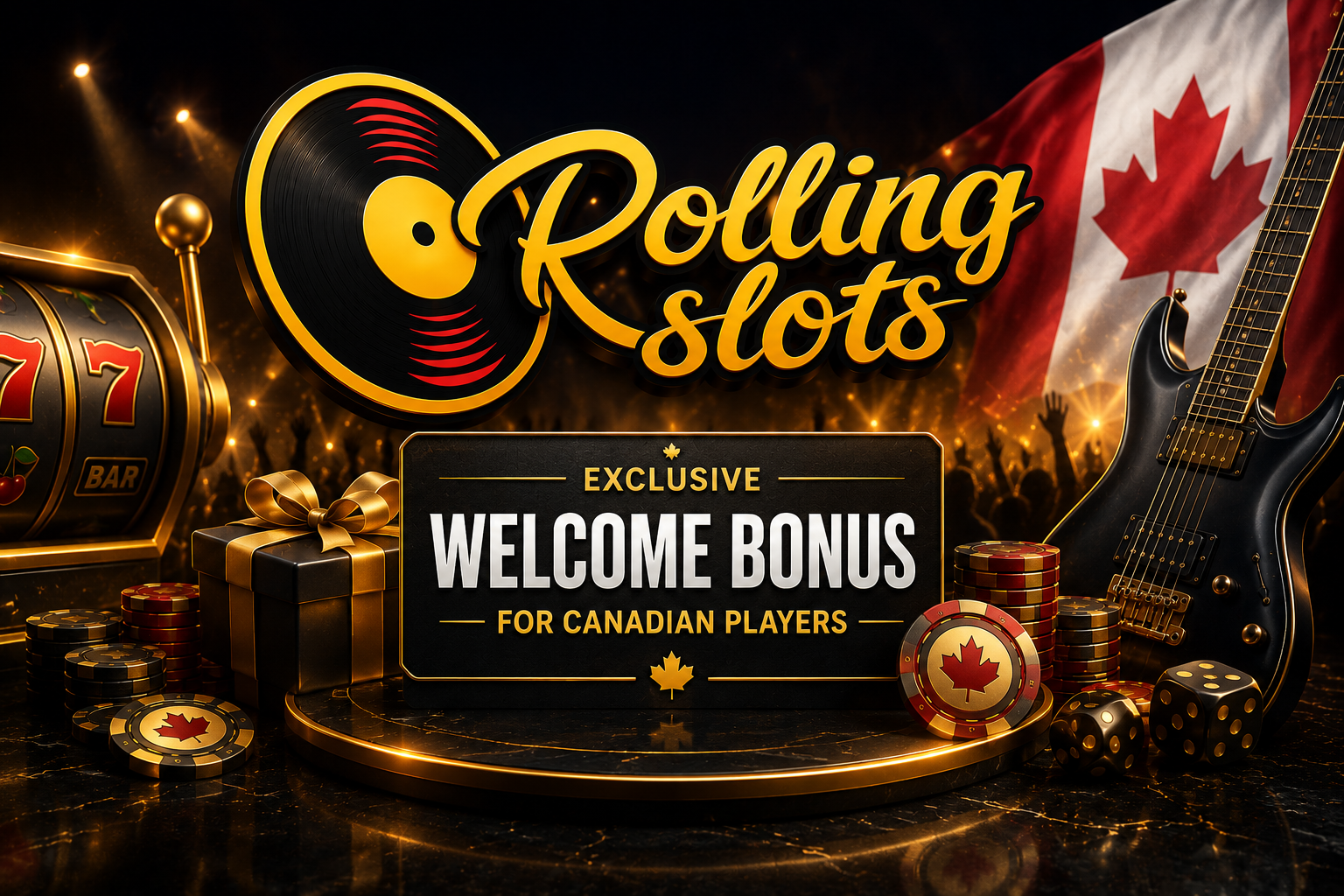 Rolling Slots welcome bonus for Canadian players
