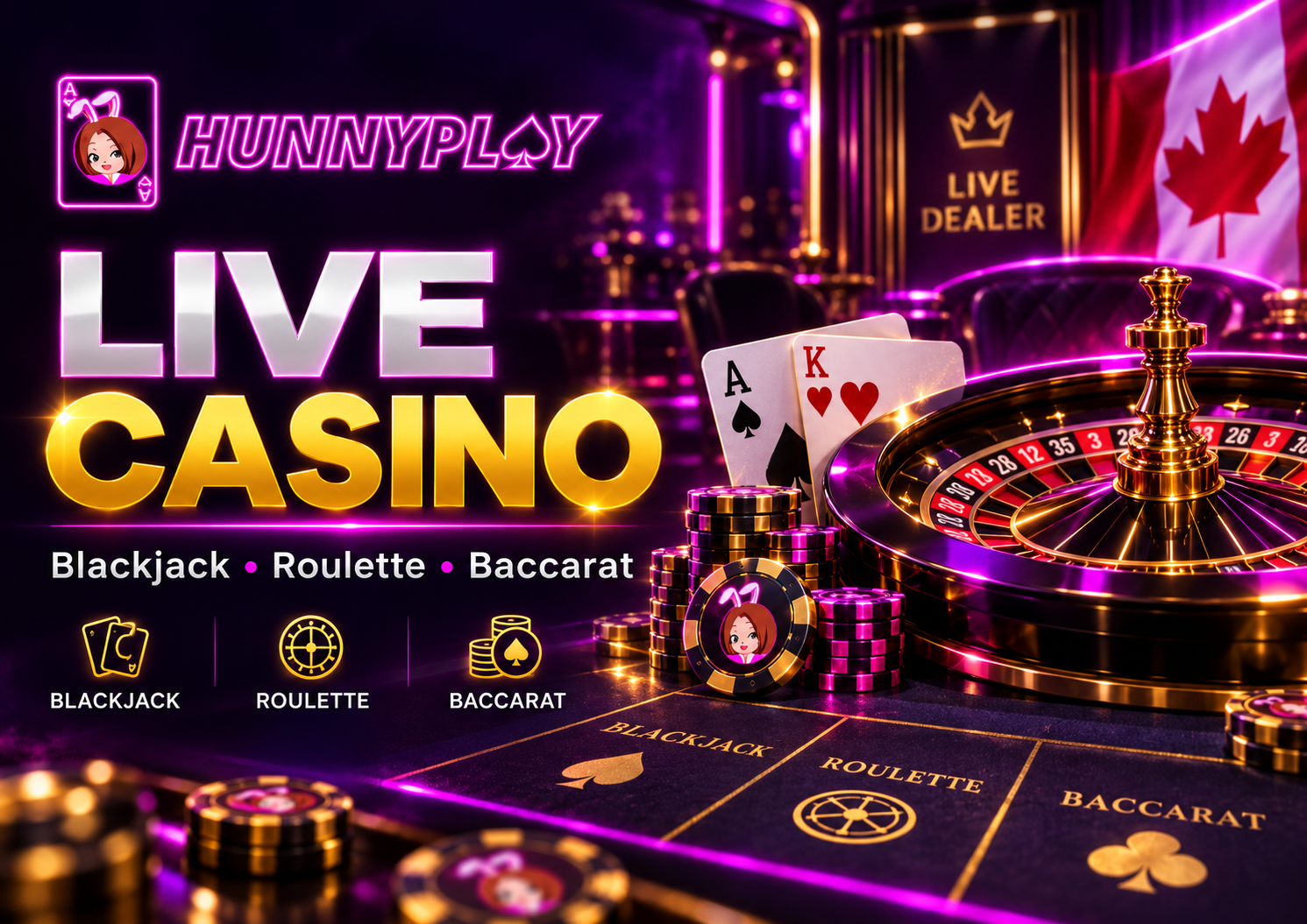 HunnyPlay live casino games
