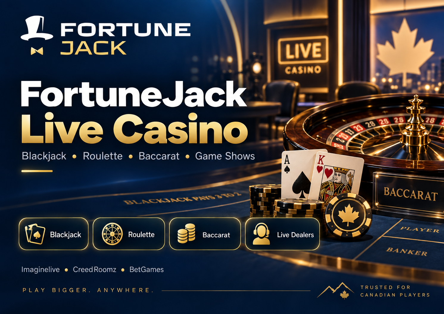 FortuneJack live casino Canada