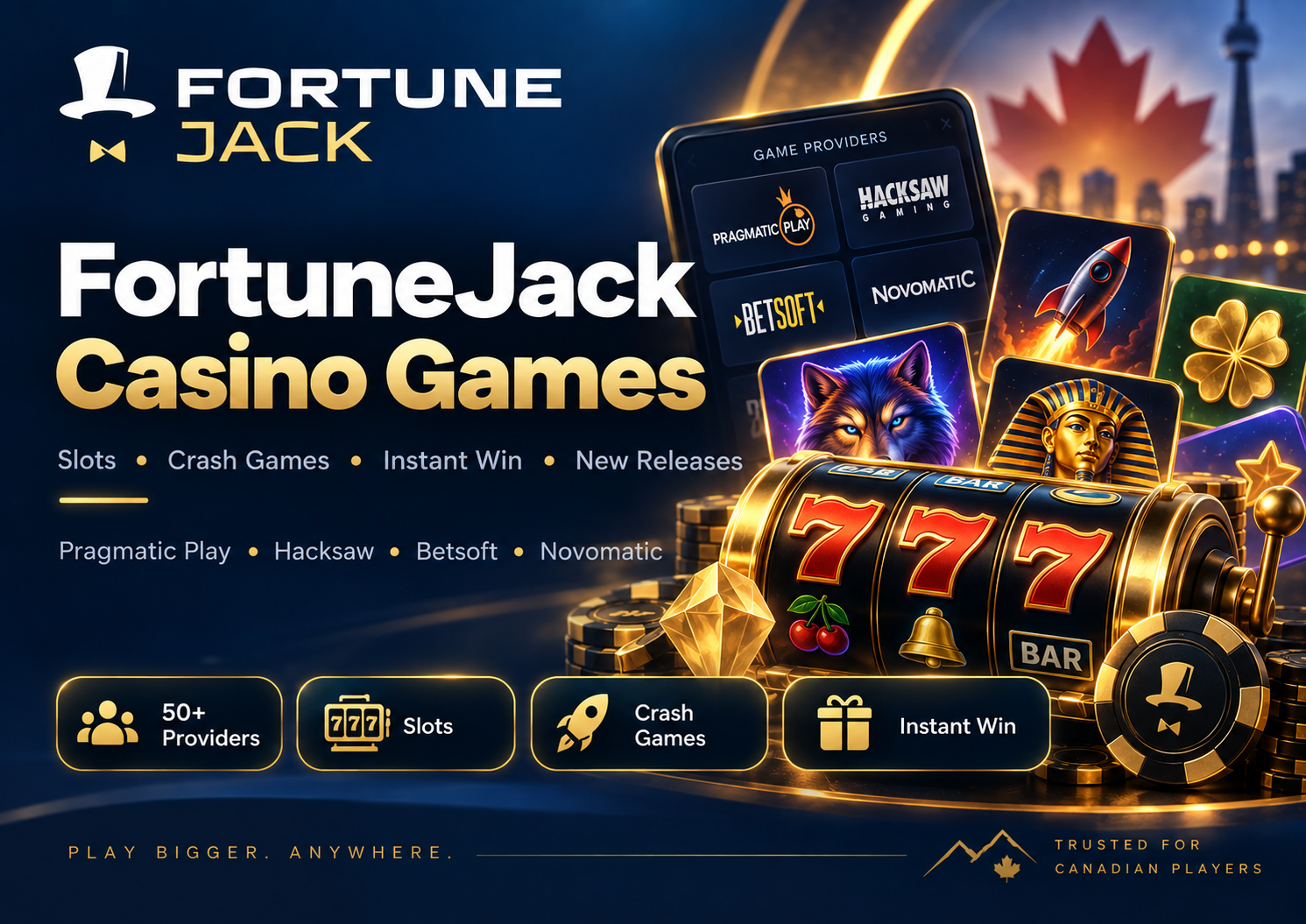FortuneJack casino games and software providers